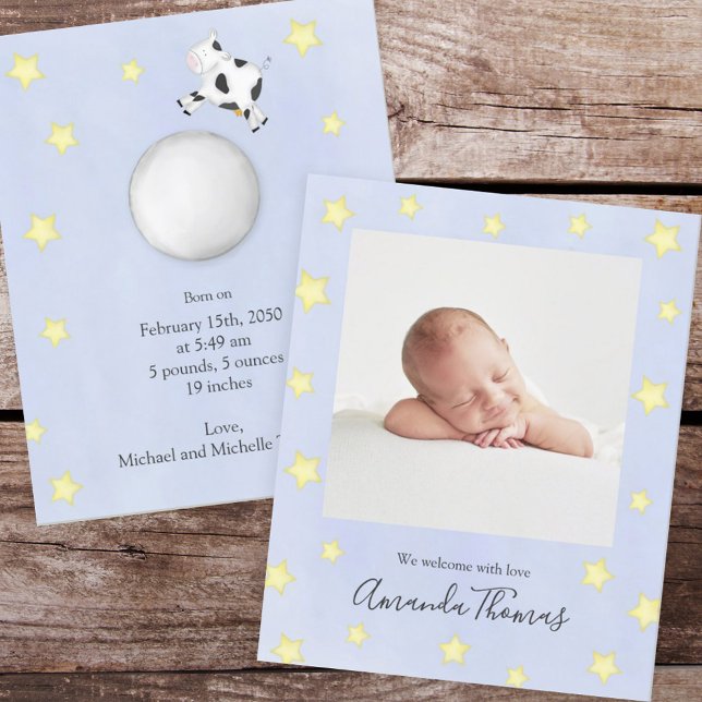 Anúncio Blue Baby Photo Nursery Rhyme Personalizado (Criador carregado)
