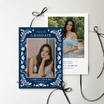 Anúncio  Blue Fiesta Photo Grad Announcement 2026<br><div class="desc">Show off your grad in a fun fiesta-style photo announcement featuring bold blue tones and vibrant details. Easily customize with your graduate’s photo and party info to create something personal and eye-catching.</div>