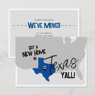 Anúncio Blue New Home no Texas Y'all Moving