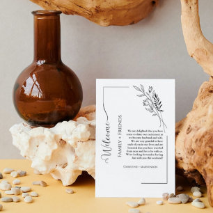 Anúncio Boas-vindas ao casamento com script moderno e fim 