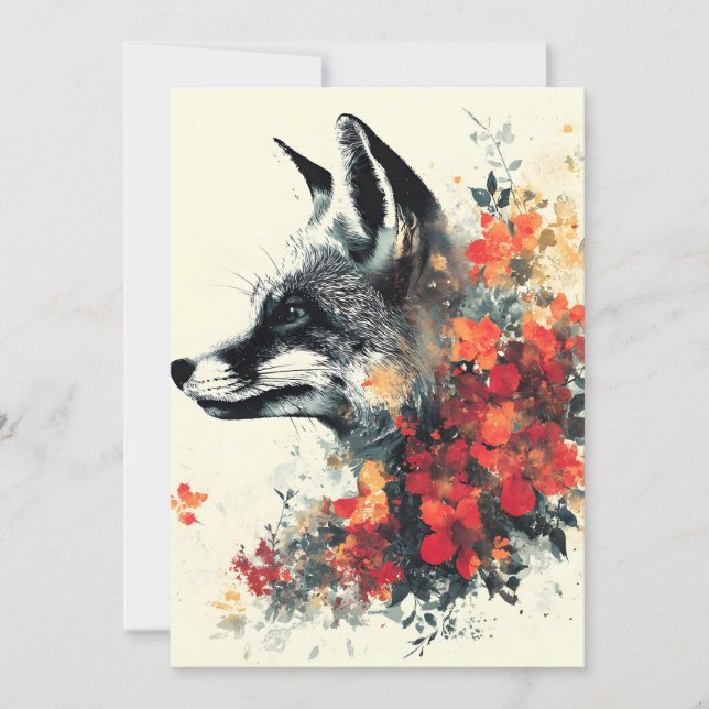Anúncio Boho Floral Fox Willife Nature (Frente)
