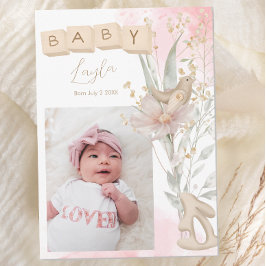 Anúncio Boho Flower WoodBlock Primavera Baby