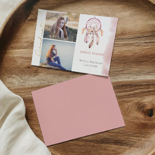 Anúncio Boho Pink Dream Catcher Adicionar Sua Graduação De