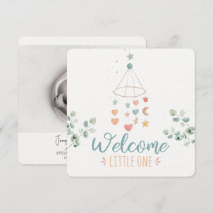 Anúncio Boho Simplicity Bem-vindo Pequeno Um Bebê