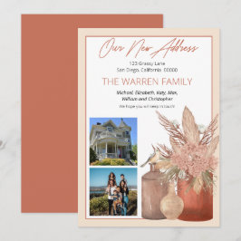 Anúncio Boho Terracotta Graus Secos Foto Floral Movimentaç