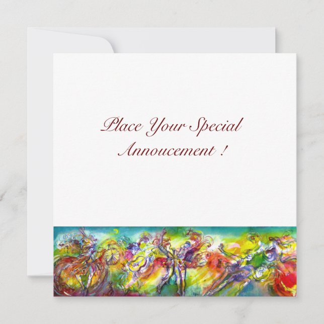 Anúncio Bola, dança e música do Mascarada CARNIVAL ITALIAN (Frente)