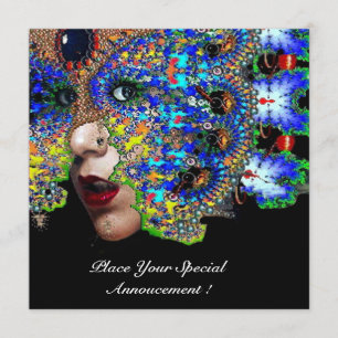 Anúncio Bola de Mascarada do EPHEMERAL Mardi Gras, Blue Ma