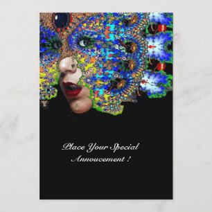 Anúncio Bola de Mascarada do EPHEMERAL Mardi Gras, Máscara