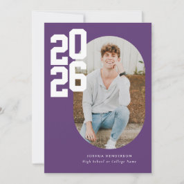 Anúncio Bold Type Roxo 2026 Foto Graduação 