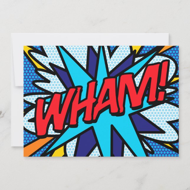 Anúncio BOLHA DE FALA DO SEU MENSAGEM Diversão Retro WHAM (Frente)
