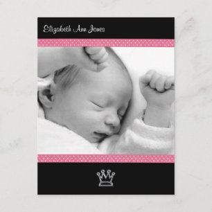 Anúncio Bolinhas cor-de-rosa no bebé preto Announements