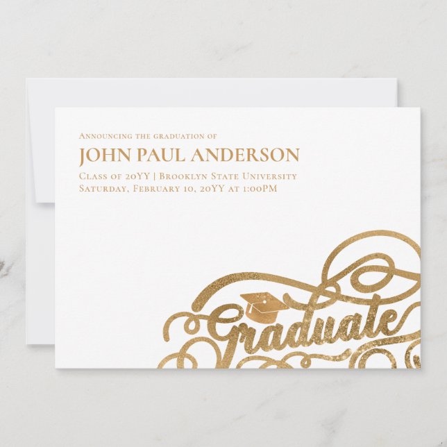 Anúncio Boné de Formando de Graduação de Script de formand (Frente)