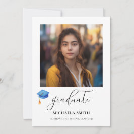 Anúncio Boné de formatura Azul de Fotografia do Formando d