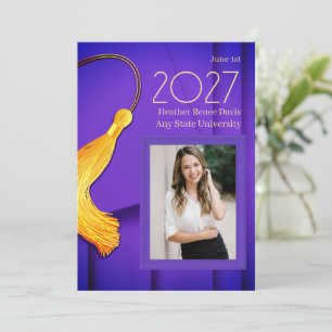 Anúncio Boné roxo e palhaço com Dourado Tassel