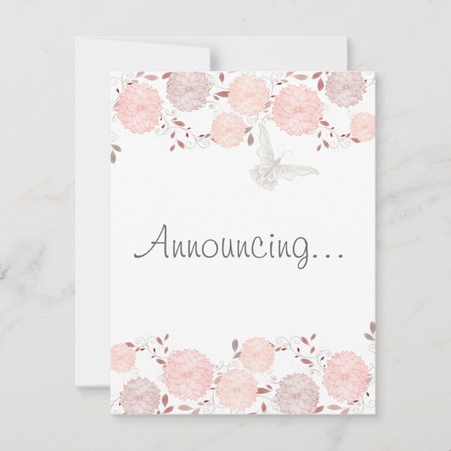 Anúncio Borboletas e Noivado de crisântemos de coral (Frente)