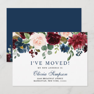 Anúncio Bordô Azul Naval Bege Flora Dourado Aquarela Móvel