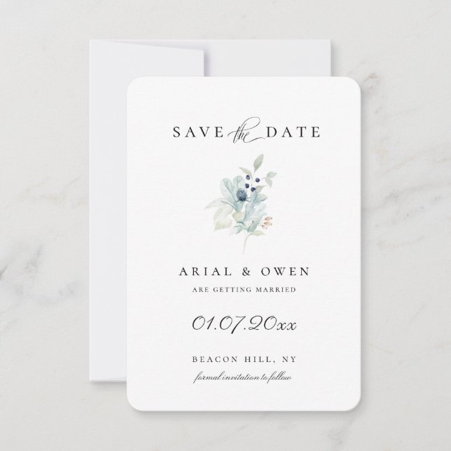 Anúncio Botânica De Inverno Salvar A Data (Frente)