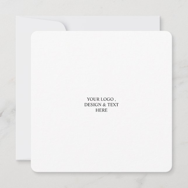 Anúncio Branco Personalizado – Seu Logotipo & Texto Aqui  (Frente)