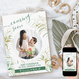 Anúncio Brevemente, Folhagem Elegante de Foto de Maternida