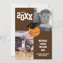 Anúncio Brown do Basball Graduation Sports