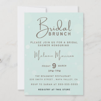 Anúncio Brunch Brown Bridal, Script Manuscrito Minimalista