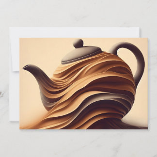 Anúncio Bule de Chá Zen Minimalista Abstrato Fluido