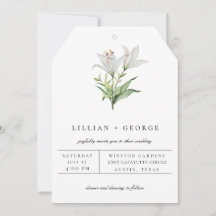 Buquê Floral de Lírio Branco Moderno Casamento