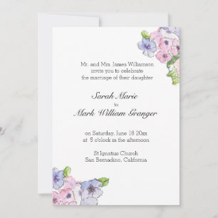 Anúncio Burst of Blue and Purple Invitation