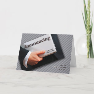 Anúncio Business Announcement in Black and White