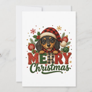 Anúncio Cachorro Salsicha Fofo Feliz Natal