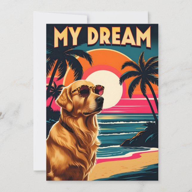 Anúncio Cachorros-Sol Vintage Sunset Beach (Frente)