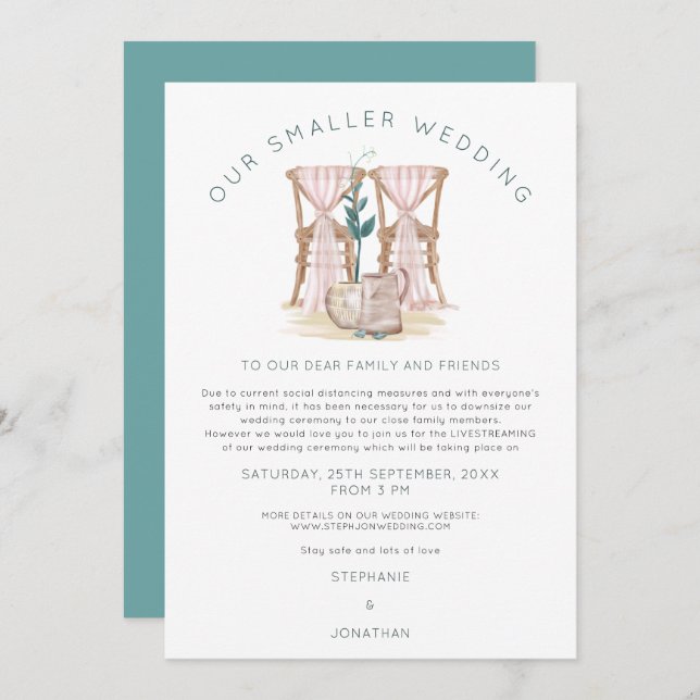 Anúncio Cadeiras de Casamento Boho Menores Reduzidas (Frente/Verso)