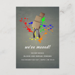 Anúncio Caixas e mudança do Splatter da pintura de