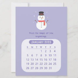 Anúncio Calendário Mensal de Motivação Kawaii de Janeiro d