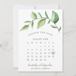 Anúncio Calendário Rustic Elegante Greenery Altere a Data