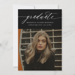 Anúncio Caligrafia Moderna Dois Graduação de Foto em Preto