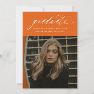 Anúncio Caligrafia Moderna - Duas Formas Laranja Fotográfi