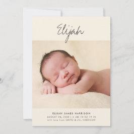 Anúncio Caligrafia Simples Amarelo Novo Nascimento Foto de