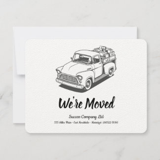 Anúncio Caminhão dos Anos 50 P&B Personalizado Endereço Co