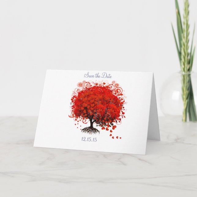 Anúncio Camisetas de Casamento Red Tree, Presentes, Adesiv (Frente)