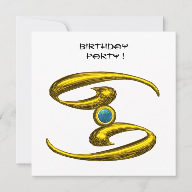 Anúncio CANCER Dourado ZODIAC ANIVERSÁRIO JUDAEL AZUL OPAL (Frente)