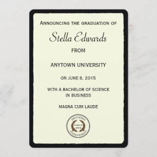 Anúncio Cantos redondos clássicos de lançamento de graduaç