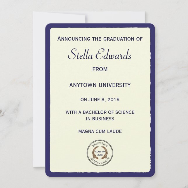 Anúncio Cantos redondos de lançamento clássicos azuis (Frente)