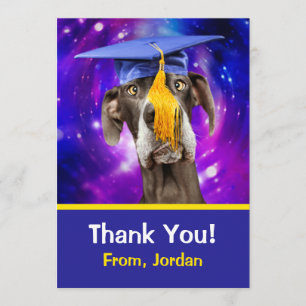 Anúncio Cão engraçado da graduação que veste o chapéu