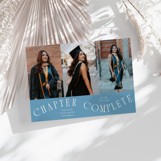 Anúncio Capítulo Tipografia Completa Denim Azul Grad Foto  (Criador carregado)