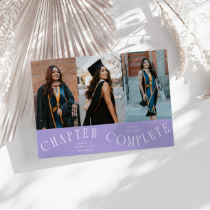 Anúncio Capítulo Tipografia Completa Foto Lilás de Graduaç