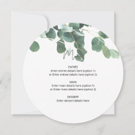 Anúncio Cardápio de Placa de Casamento em Círculo Aquarela