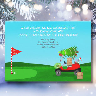 Anúncio Carrinho de Golfe de Natal Com Caixas de Mudança n