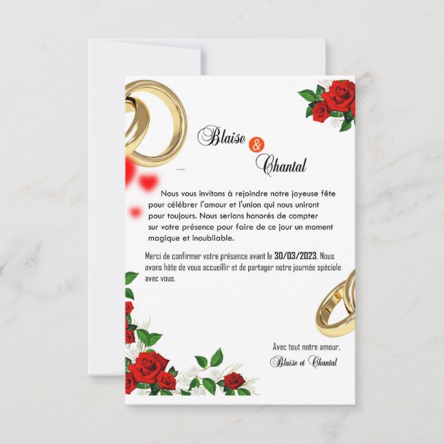 ANÚNCIO CARTA D'CONVITE DE CASAMENTO (Frente)