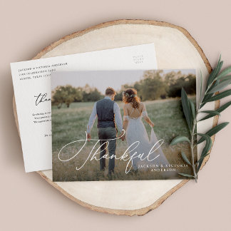 Anúncio Cartão Postal Agradecido de Romance